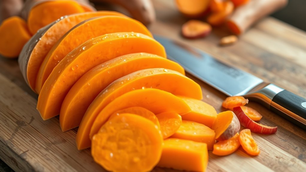 choose dry firm sweet potatoes