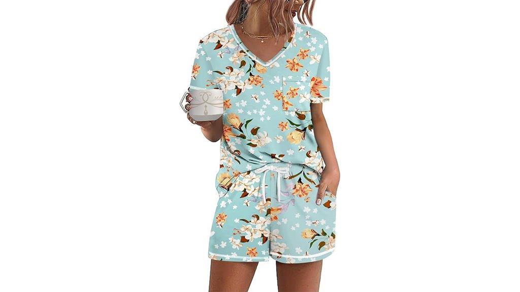 comfortable short sleeve pajamas