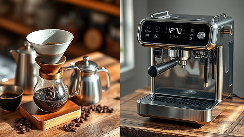 comparing classic and modern coffee