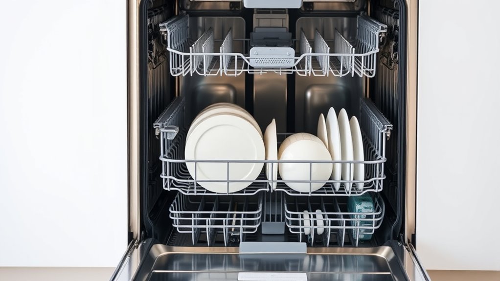 flexible adjustable dishwasher interior