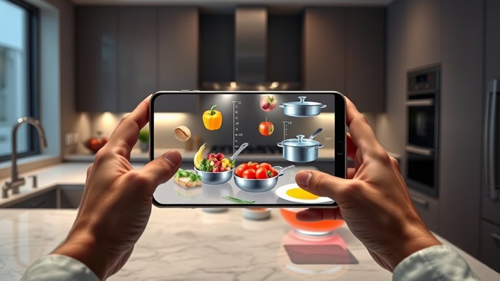 hands free cooking instruction projection