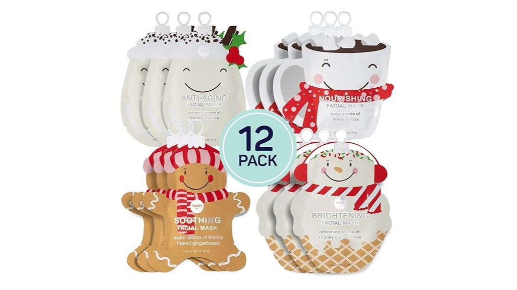 holiday facial mask set