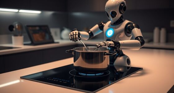 kitchen robots cooking dinner