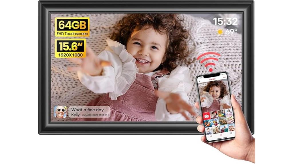 large 64gb touch frame