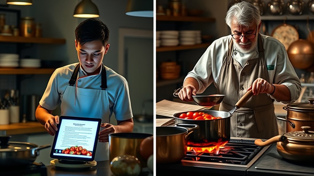 modern vs classic cooking