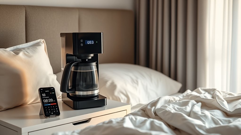 scheduled morning coffee brewing