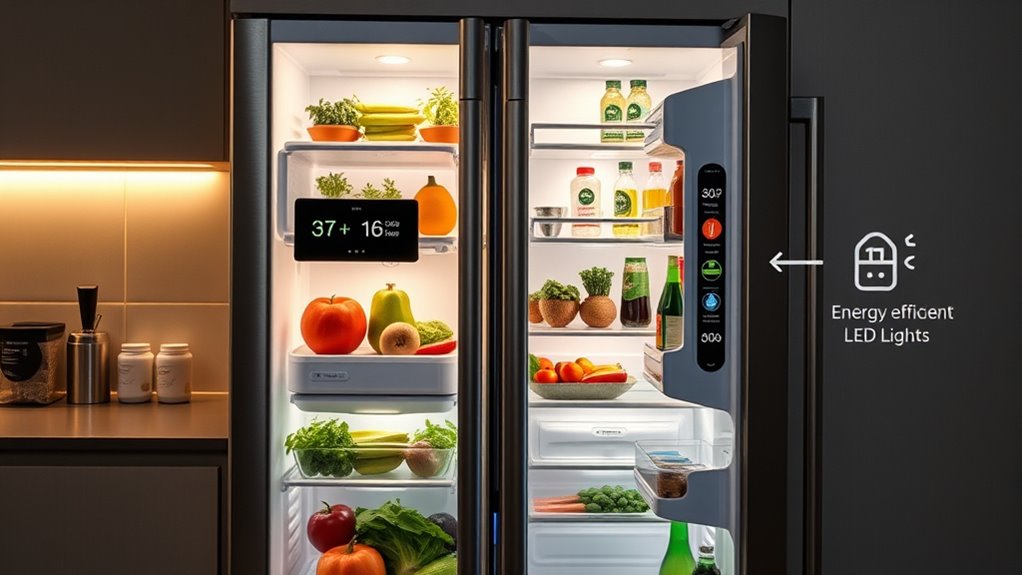 smart efficient fridge features