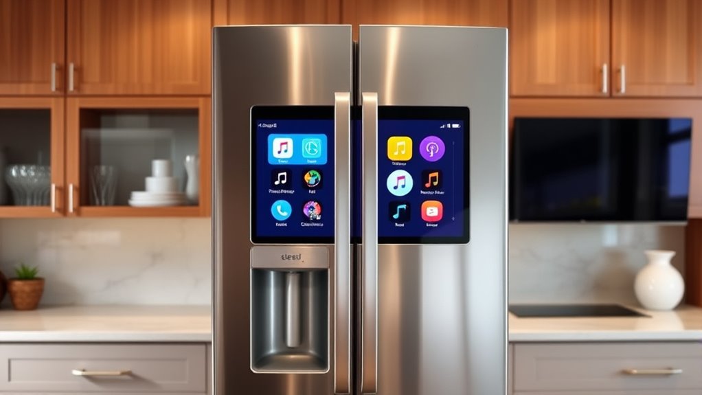 smart fridge with entertainment