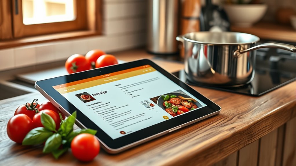 tablet enhances cooking efficiency