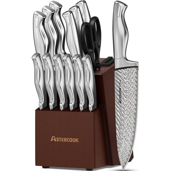 Astercook 15-Piece German Stainless Steel Knife Set