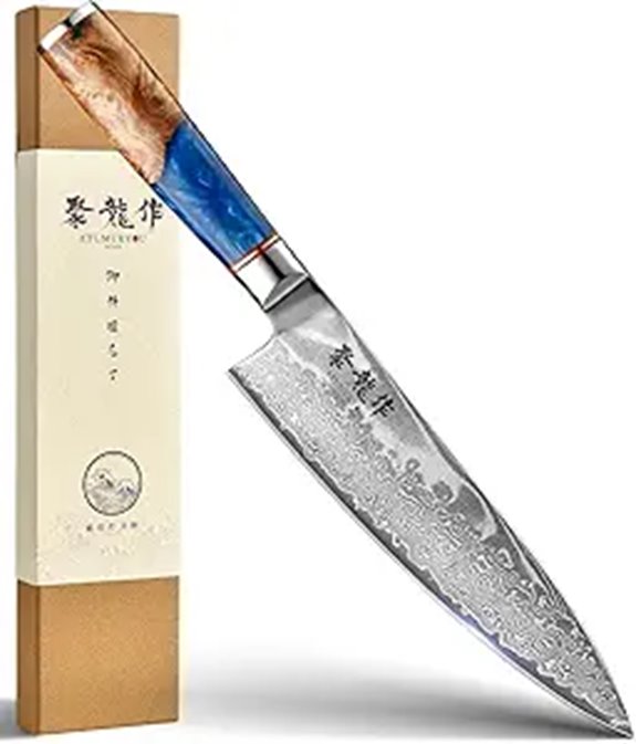 Japanese Chef Knife 8 Inch Damascus VG10 Steel