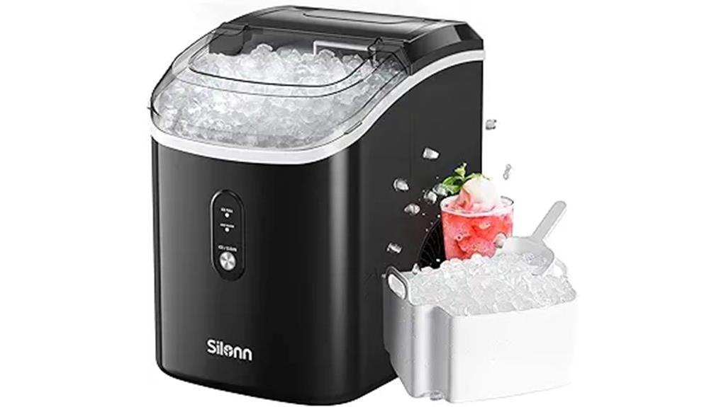 black countertop nugget ice maker
