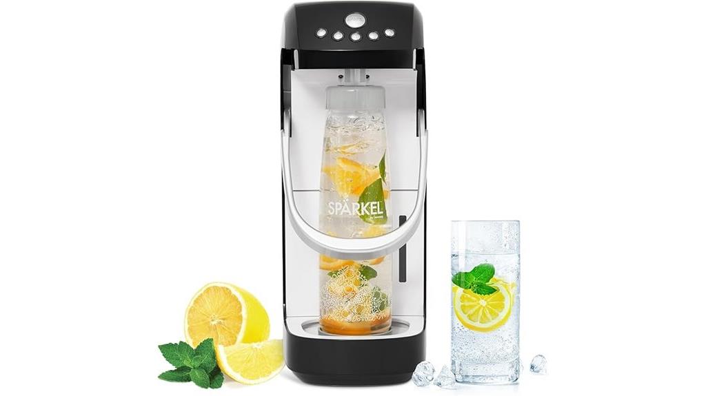 black sparkling water maker