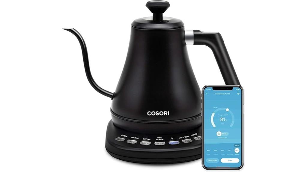 bluetooth enabled variable temperature kettle