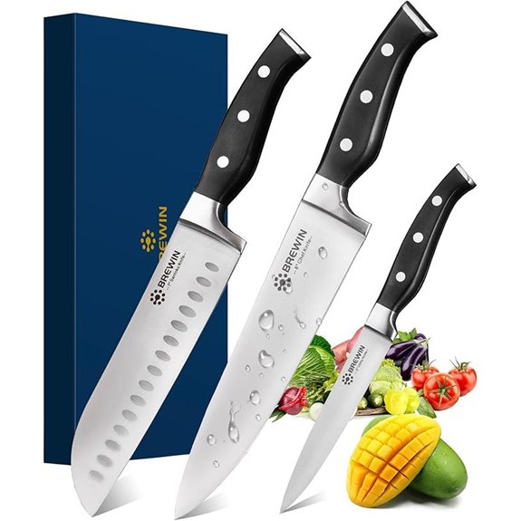 Brewin 3-PC Chef Knife Set with Gift Box