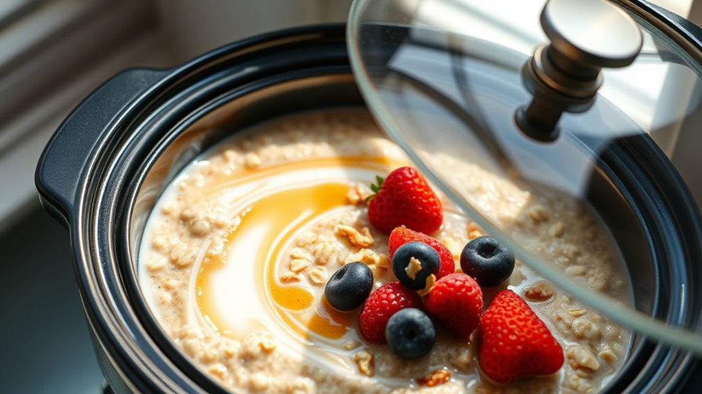 combine oats and liquids carefully