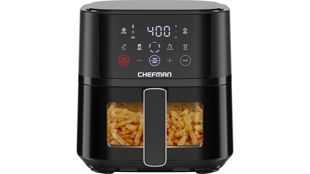 compact air fryer with window