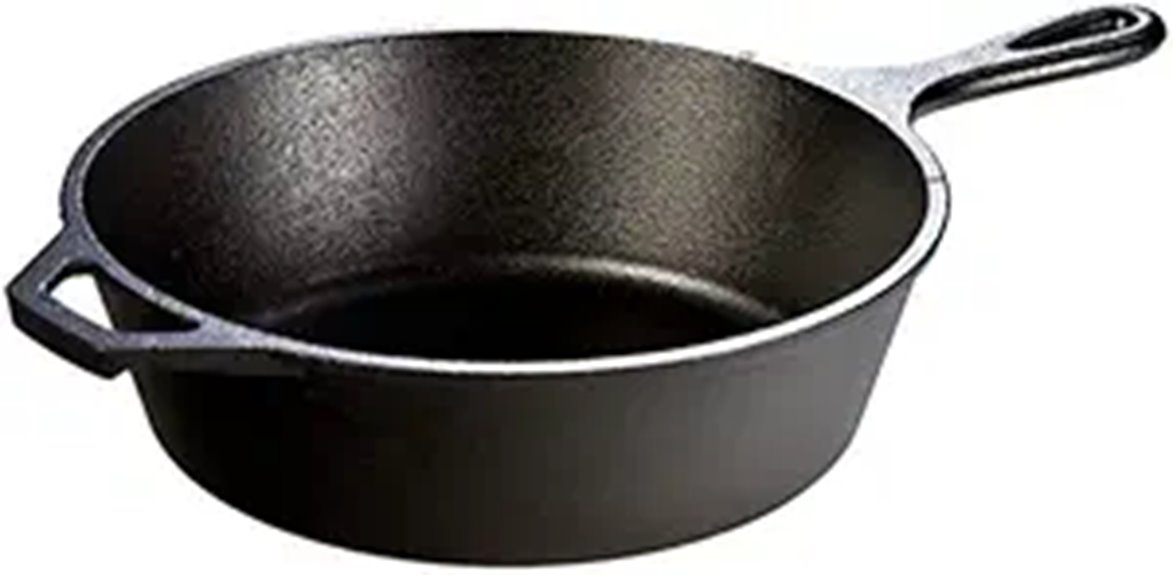 deep cast iron skillet