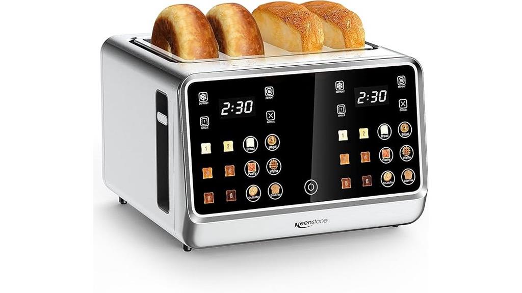 digital 4 slice smart toaster