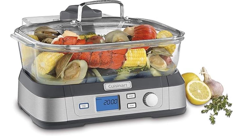 digital glass food steamer