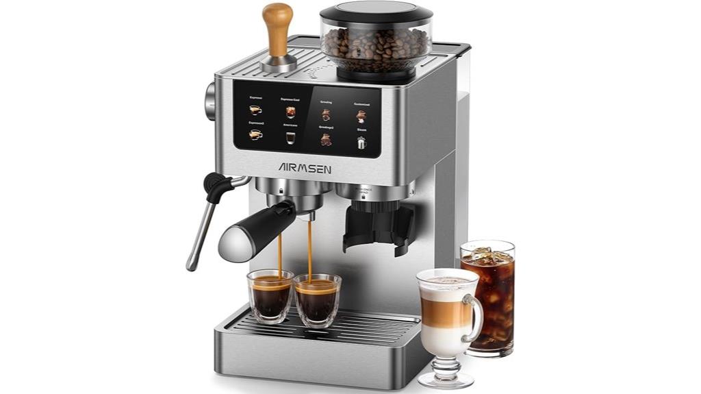 espresso machine with grinder