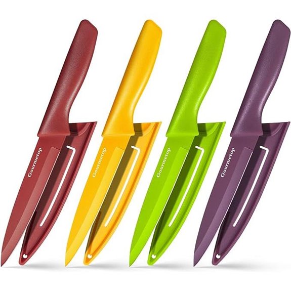 Paring Knife Set with Cover 4 Stainless Steel Knives