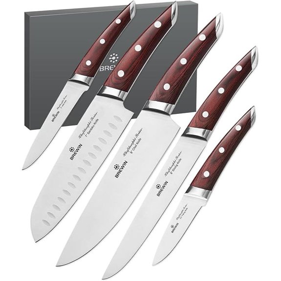 Brewin 5-Piece Japanese Chef Knife Set