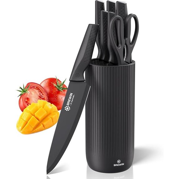 Brewin Kitchen Knife Set with Knife Block