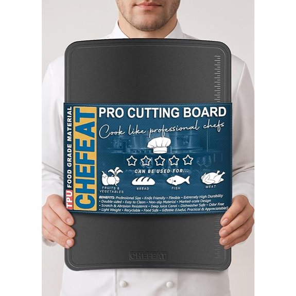 Extra Large TPU Cutting Board Knife Friendly Non Slip