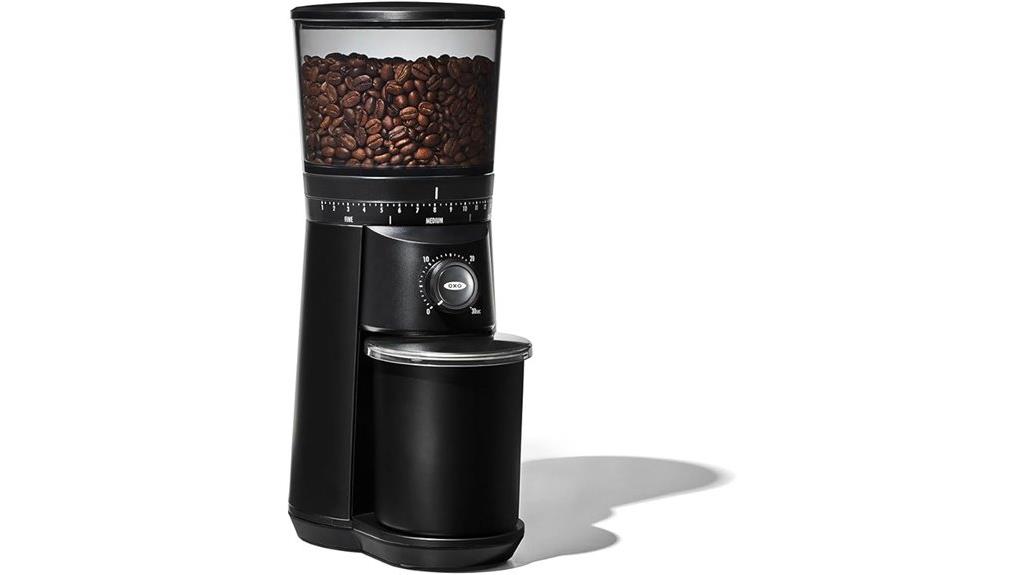 matte black burr grinder