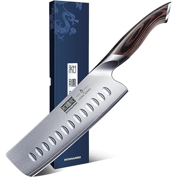 HOSHANHO 7 Nakiri Knife with Pakkawood Handle