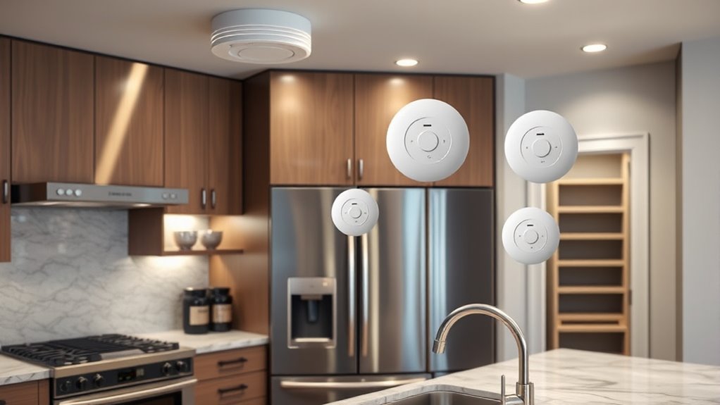 proper kitchen smoke alarm placement