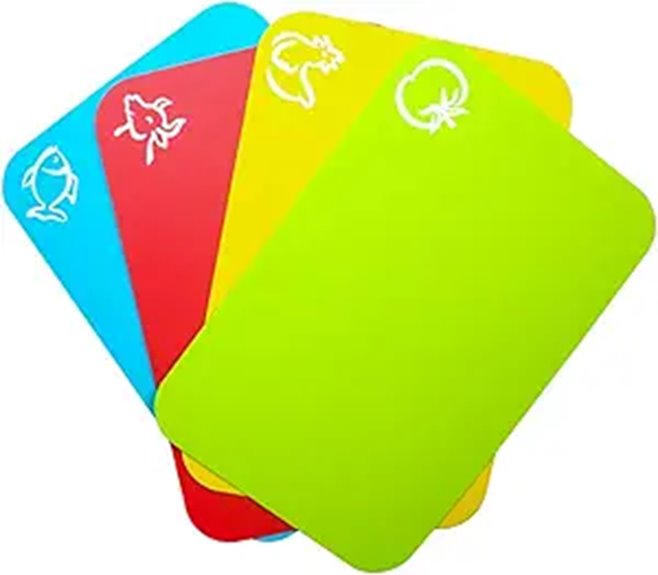 Flexible Plastic Cutting Board Mats (Set of 4)
