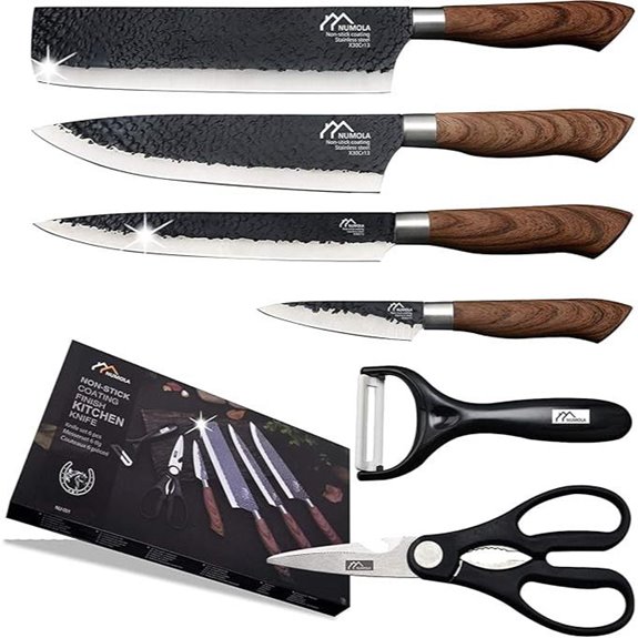 Numola 6-Piece Chef Knife Set with Ergonomic Handles