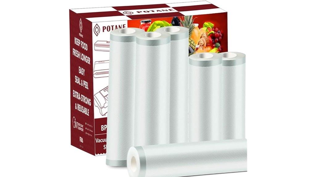 six vacuum sealer bags