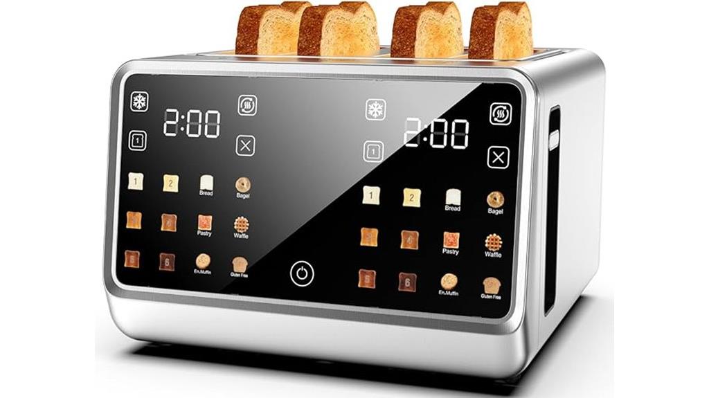 smart 4 slot touchscreen toaster