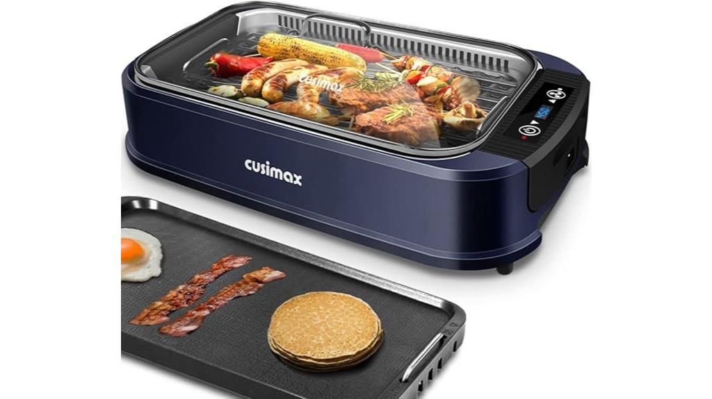 smokeless indoor grilling