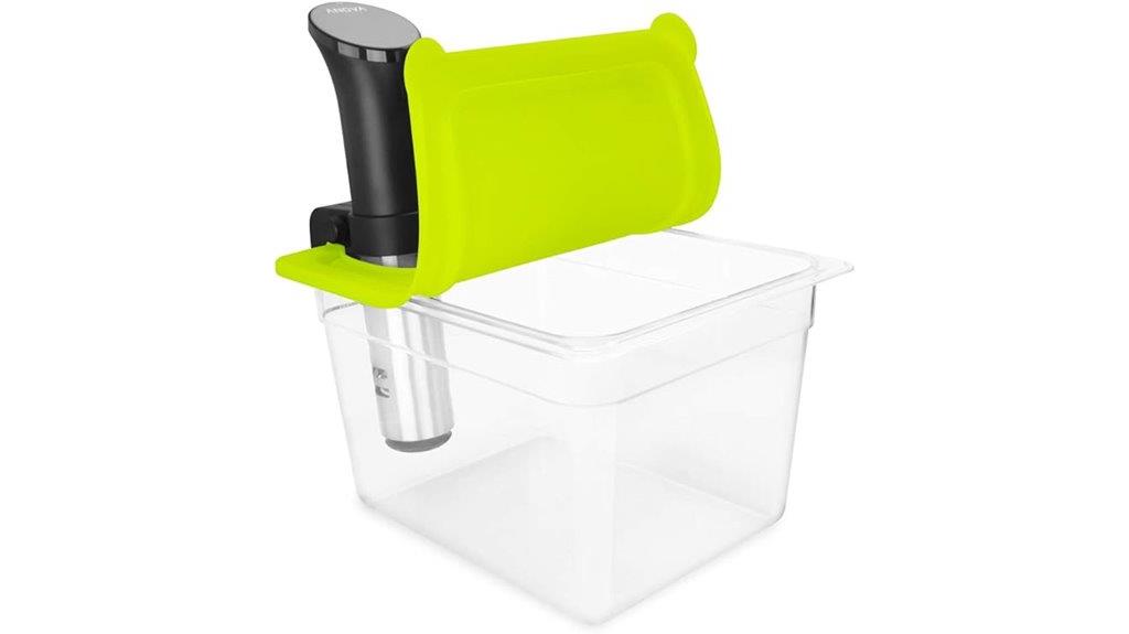 sous vide container with silicone lid