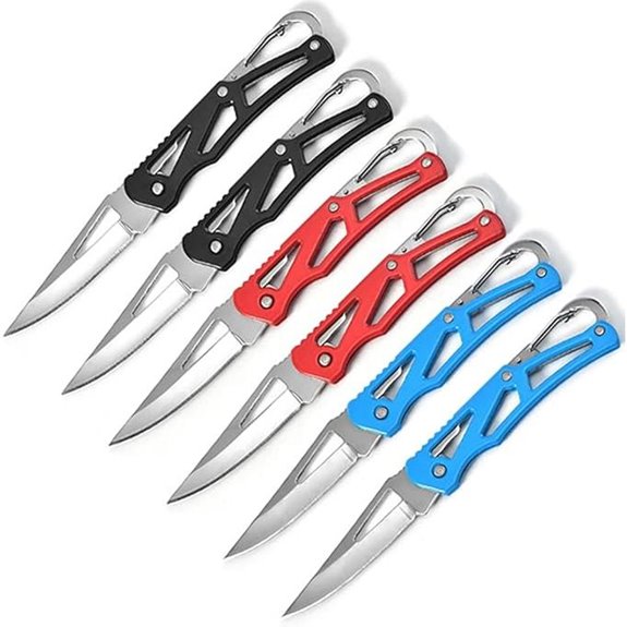 Stainless Steel Folding Knife Set with Key Rings