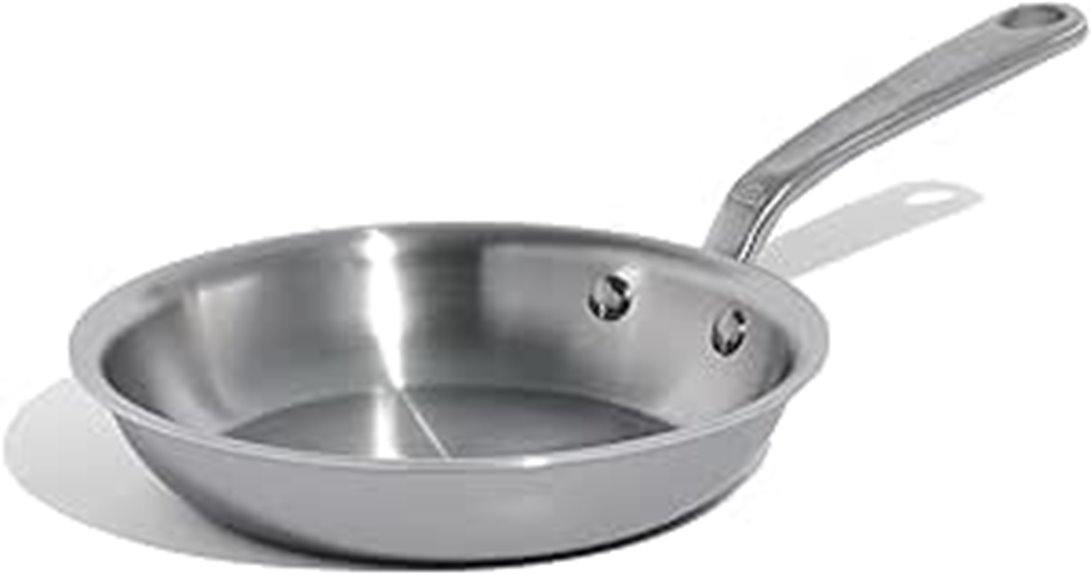 stainless steel frying pan
