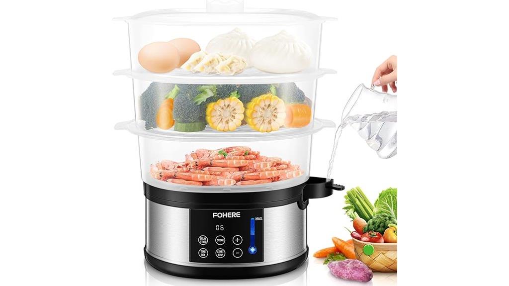 three tier electric steamer