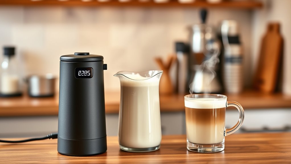 top milk frothers with adjustable temperature