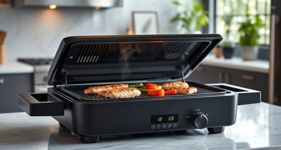 top smoke control indoor grills