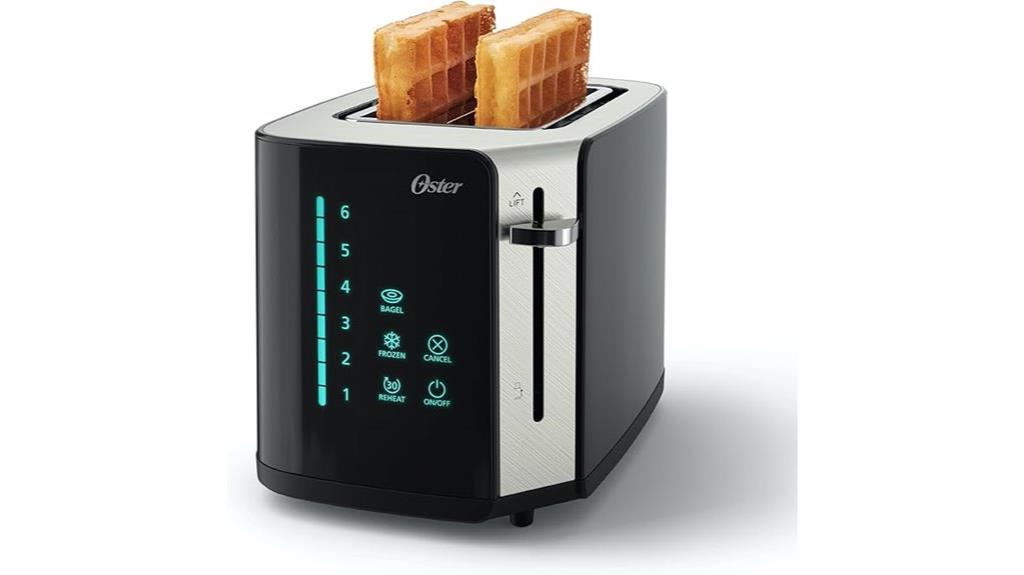 touchscreen 2 slice toaster