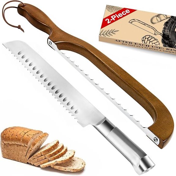 2 Pack Sourdough Bread Knives with Serrated Edges