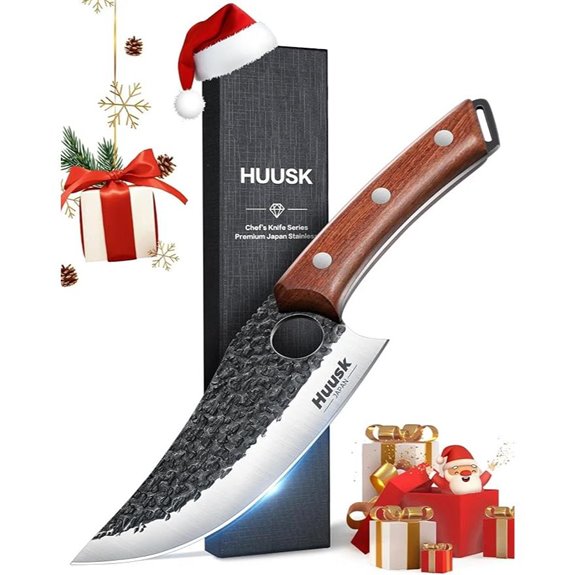 Huusk Viking Japanese Chef Knife with Wood Handle