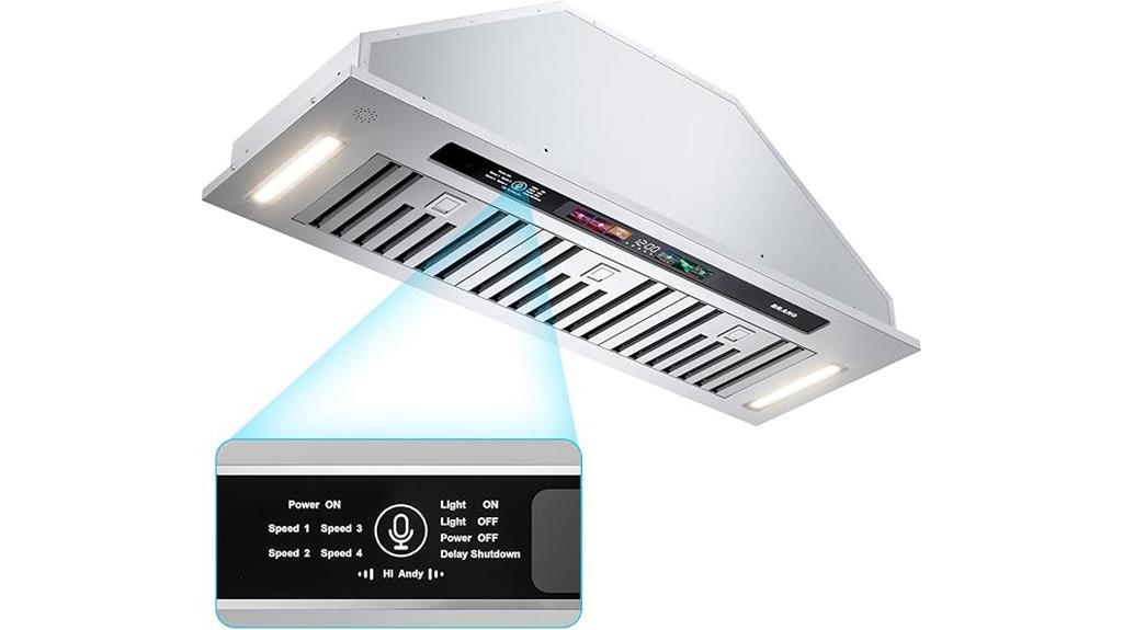 voice controlled range hood