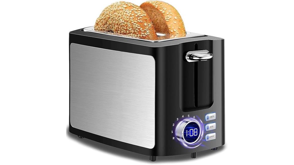 wide slot toaster lcd