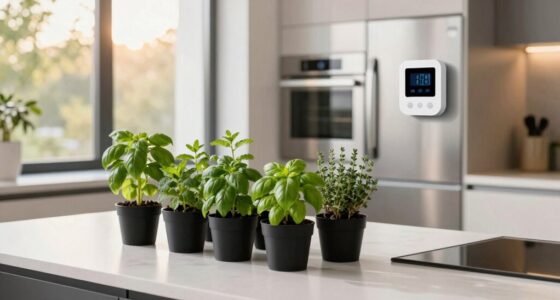 indoor herbs complement kitchen