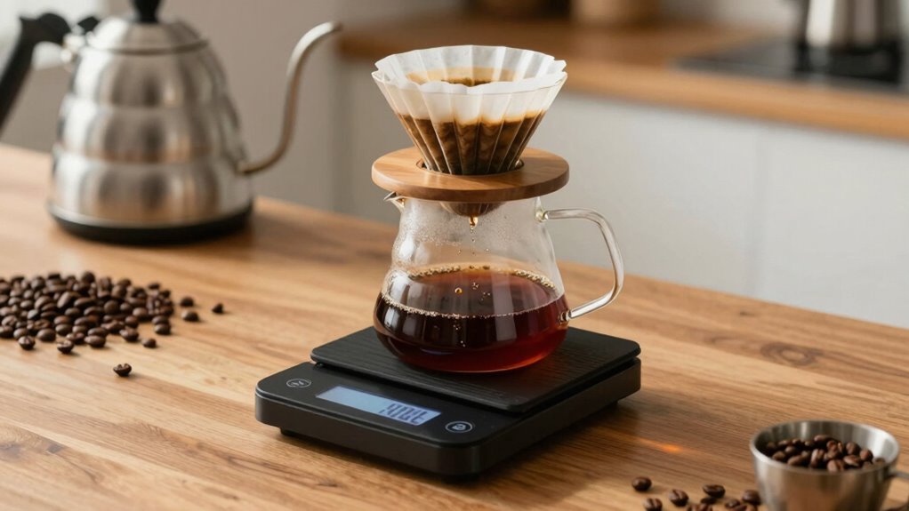 precision brewing with scales